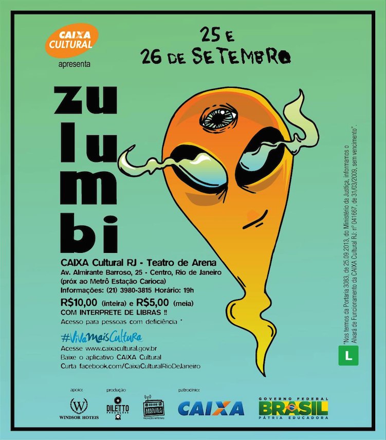 Poster Zulumbi no RJ, Diletto Produções